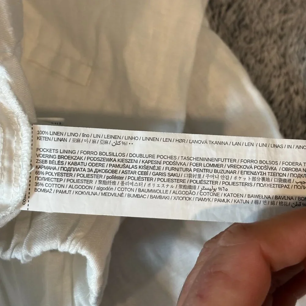 Mango linen pants